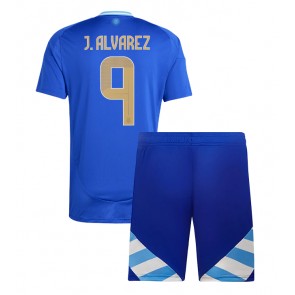 Argentina Julian Alvarez #9 Dětské Venkovní dres komplet Copa America 2024 Krátký Rukáv (+ trenýrky)